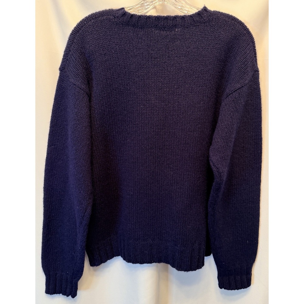 NEW Vintage The Limited Size Large 100% Wool American Flag Knit Sweater Navy Red - Picture 6 of 8